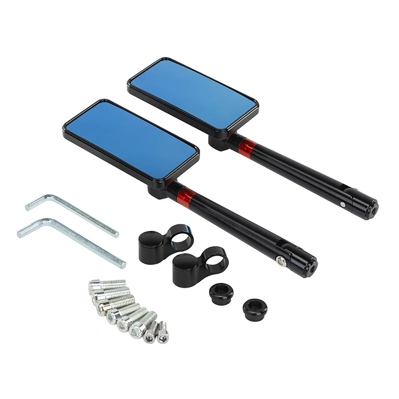 Универсальные мотоциклетные зеркала POSSBAY с ЧПУ боковые заднего вида Cafe Racer для