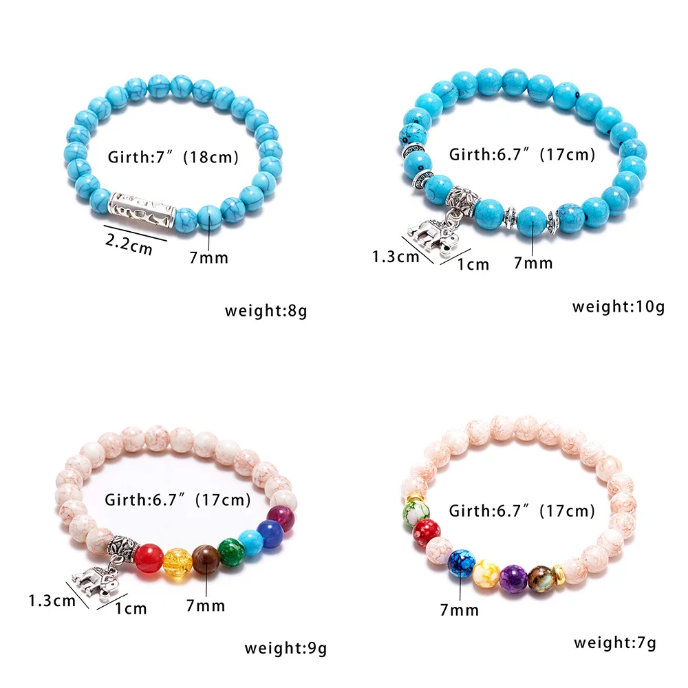 Новинка 2021 модный эластичный браслет из натурального камня в стиле бохо с