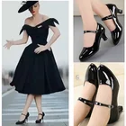 Туфли-лодочки LIHUAMAO женские на каблуке-рюмочке, туфли-лодочки для латинских джазовый вальс, туфли-лодочки с ремешком на пятке, заостренный носок, обувь для танцев