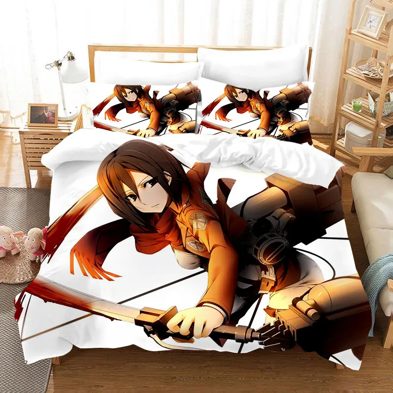 

Mitsuka Ackerman Dororo Bedding Set Quilt Duvet Cover Pillowcases Bed Cover Set Twin Full Queen King Single Double 2-3PCS