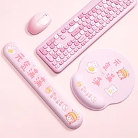cute mouse pad wrist rest computer anime keyboard hand support silicon memory soft foam gaming mousepad office game mice mat