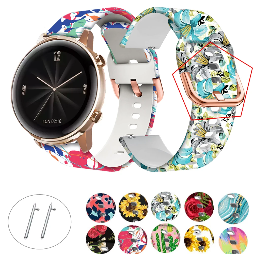 

Ремешок для часов Huawei Watch GT 2 42 46 мм, Amazfit GTS, Huawei 2, силиконовый