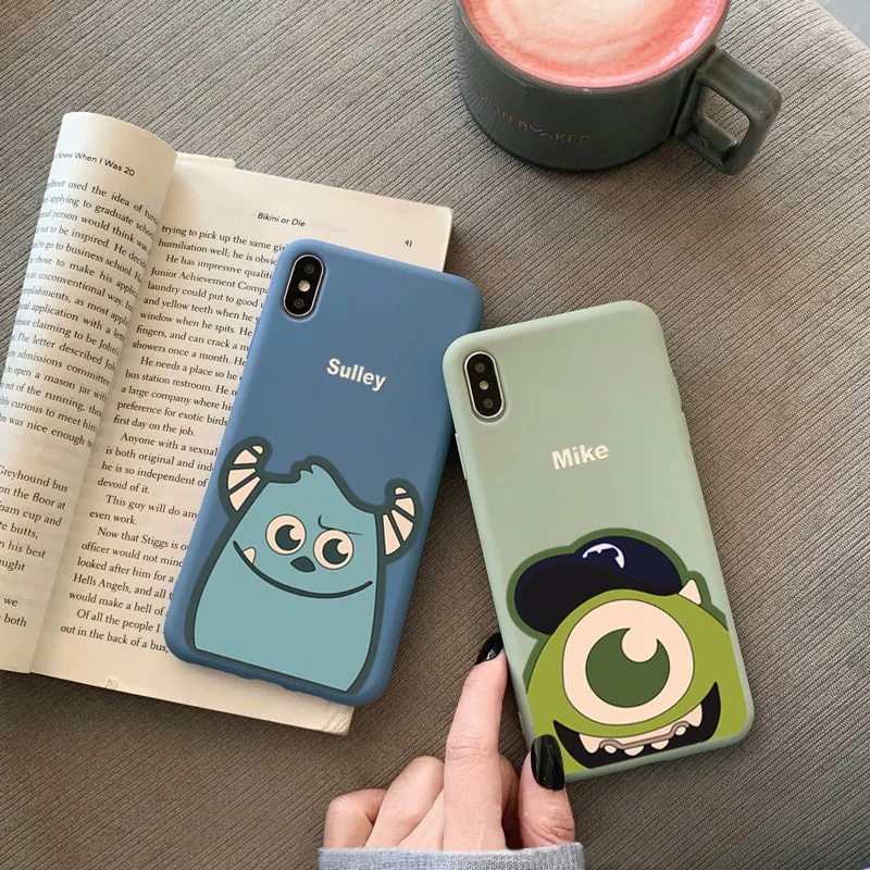 Mike Sulley Cute Cartoon Soft Silicone Phone Case For iPhone 11 Pro Max Candy Cover X XR XS 8 7 6 6S Plus funda |