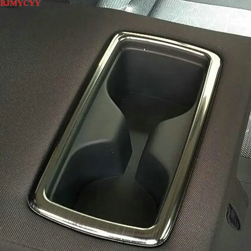 

BJMYCYY Stainless steel decorative frame for rear drainage cup holder of automobile For Toyota RAV4 RAV 4 XA50 2019 2020