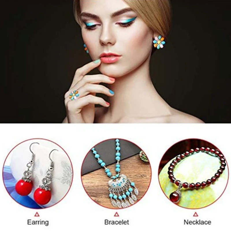 

Jewelry Making Supplies DIY Kit with Beads Charms Findings Jewellery Pliers Beading Wire for Necklace Bracelet Earrings