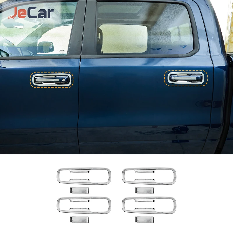 

Накладка на дверную ручку из АБС-пластика, декоративная накладка на чашу для Dodge RAM 1500 2018 Up, аксессуары для внешней отделки автомобиля