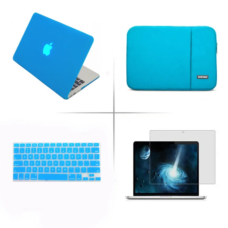 POSEIT 4in1 Matte Hard case laptop sleeve bag keyboard cover LCD For Apple Macbook Air 13 inch Model : A1466 A1369 (2010-2017) | Компьютеры