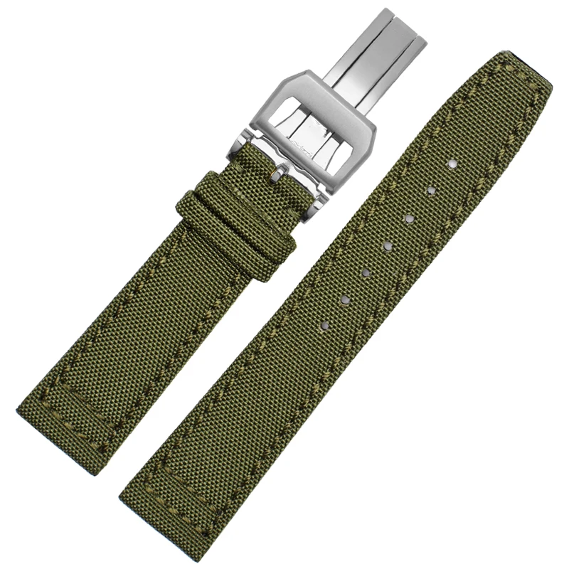 Nylon watch band for IWC-Portuguese-pilot series 20mm 21mm 22mm wristwatches band canvas bracelet black blue green watch strap