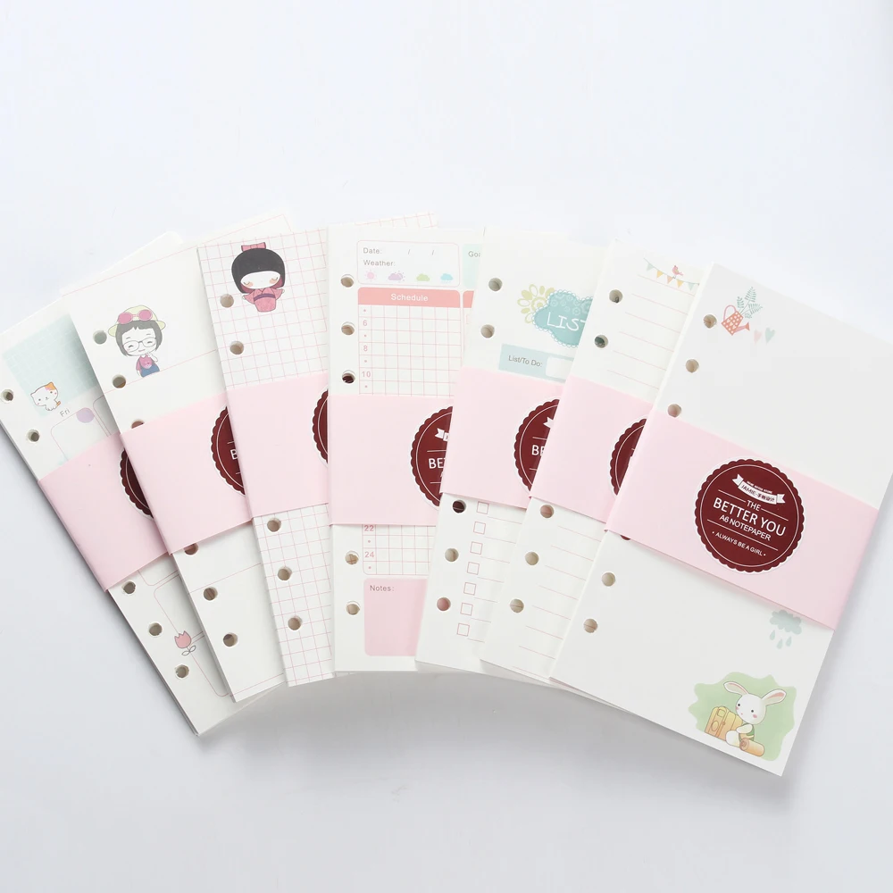 Новые милые спиральные канцелярские принадлежности для ноутбука 7 видов: линия