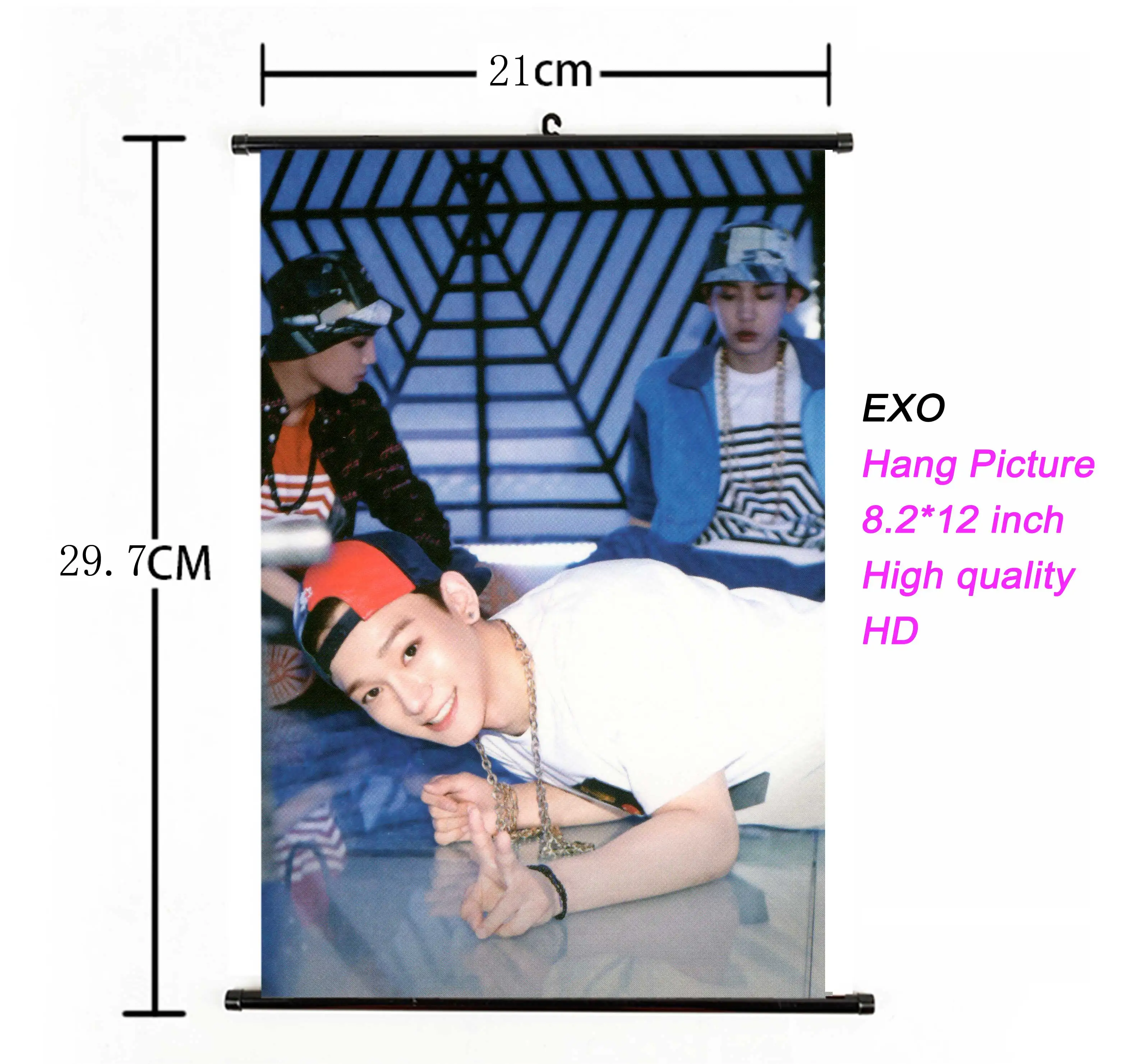 37 K-pop EXO альбом Висячие картины фото плакат Kpop EXO Висячие Плакаты для фанатов Коллекция подарков ткань 21*30 см Высокое качество - Цвет: 37