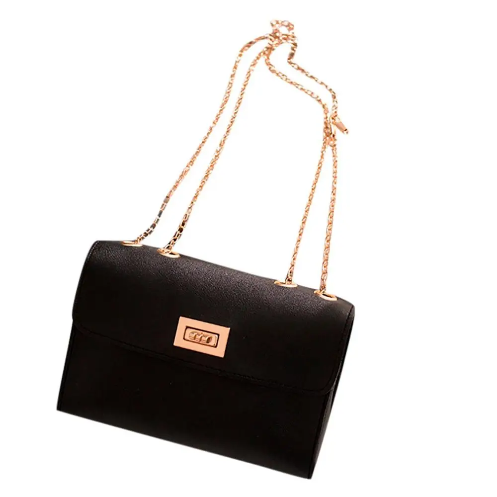 Black 4 Ladies Hand Bags Shoulder Bags For Women Version Wild Small Square Shoulder Bag Messenger Woman Bag Bolsa Feminina18x6x14cm - Цвет: Black 4