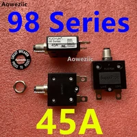 2pcs kuoyuh 98 series 45a thermal overcurrent overload protector manual reset switch fuse leakage switch circuit breaker