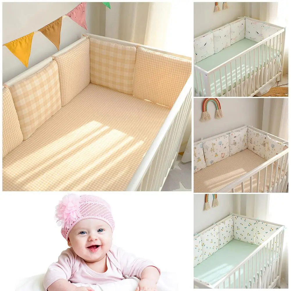 6 шт. бамперы для детской кроватки дышащие мягкие Защитные чехлы новорожденных