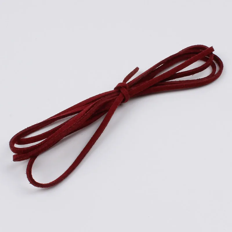 burgundy 10 метров 3 мм бархатная лента для подарочной коробки бумажный пакет упаковка для цветов кружевная лента DIY кожаный шнур ручной работы материал для бижутерии оптом - Цвет: burgundy
