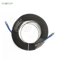 outdoor 3 steel 1 core 10m 200m fiber optic drop cable ftth optic single mode g675a1 core with sc upc connector