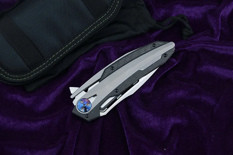 LEMIFSHE custom 0999 Флиппер складной нож m390 сталь CF титановая ручка Открытый Отдых Охота Карманный кухонный инструмент EDC инструмент