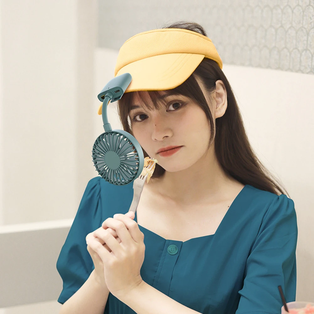 

USB Mini Clip-on Fan for Cap Backpack Portable Handheld Summer Personal Desktop Cooling Fan for Outdoor Travel Study Gift