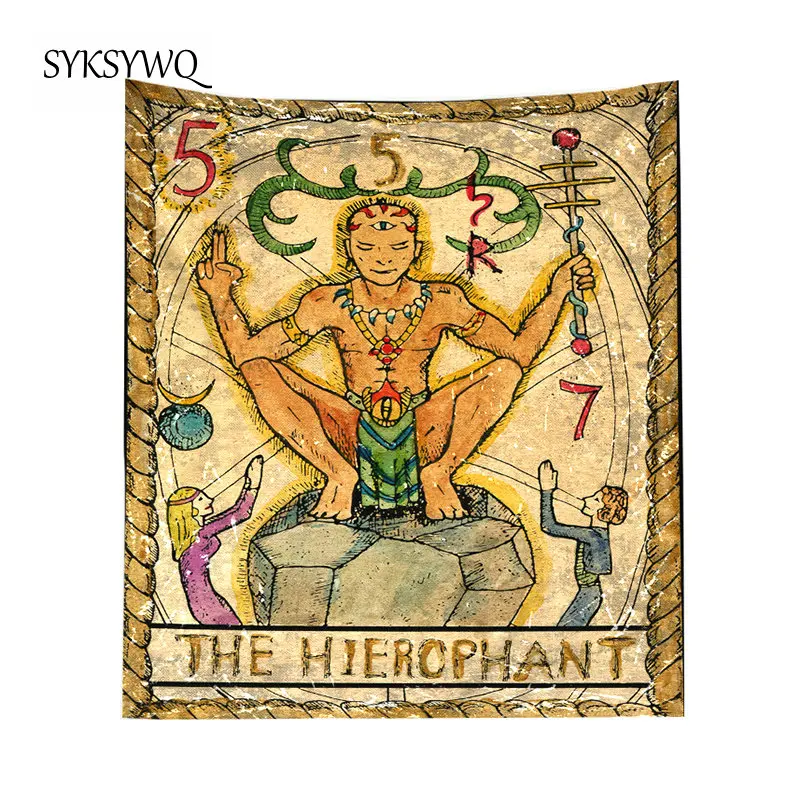 Гобелен с карточками Таро настенная ткань гобелен ведьмы индийское украшение