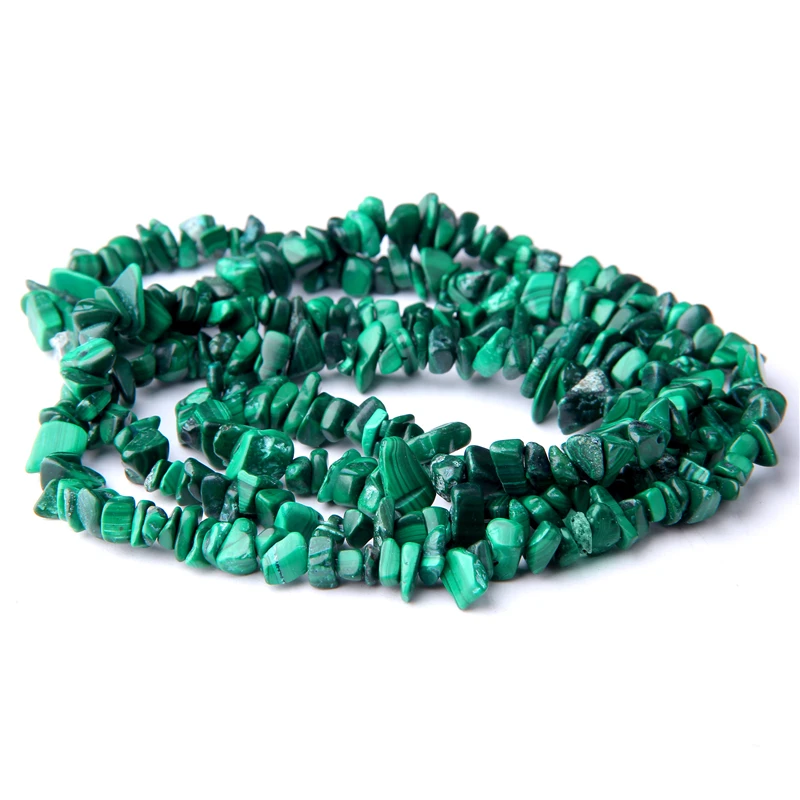 malachite Бусины из натуральных зеленых малахитовых фишек, 5-8 мм, неправильные бусины из гравия, маленькие кусочки, Самородок, драгоценные камни, бусины для изготовления браслетов, подарок - Цвет: malachite