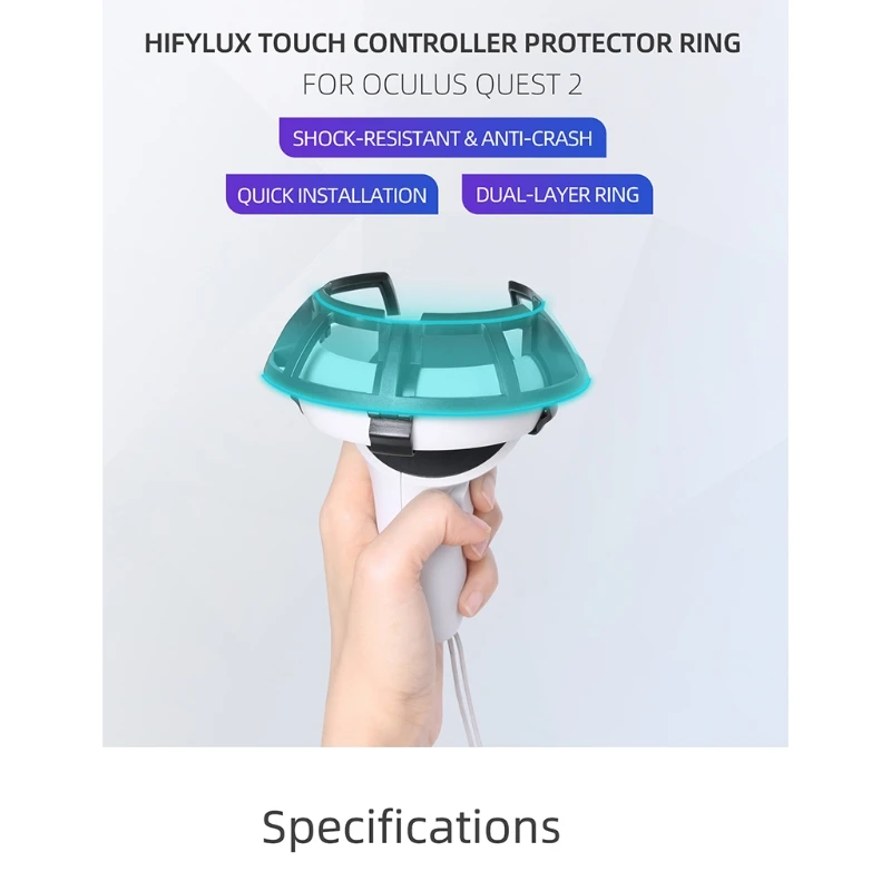 

All-in-one Anti-collision Protection Frame Sleeve Case Protection Ring for -Oculus Quest 2 Controller
