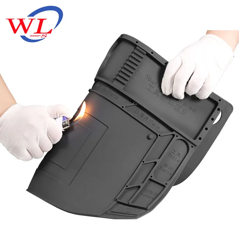 WL 47*32 см теплоизоляция силиконовый коврик BGA Пайка Ремонт с магнитной секцией