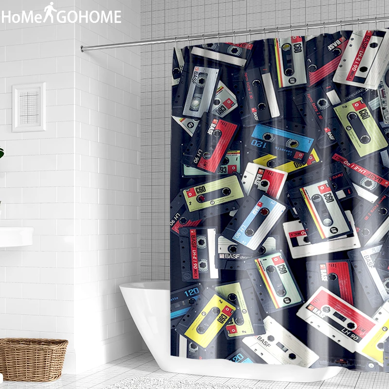 Занавески для душа с музыкальной лентой 3D занавески ванной комнаты ванны из