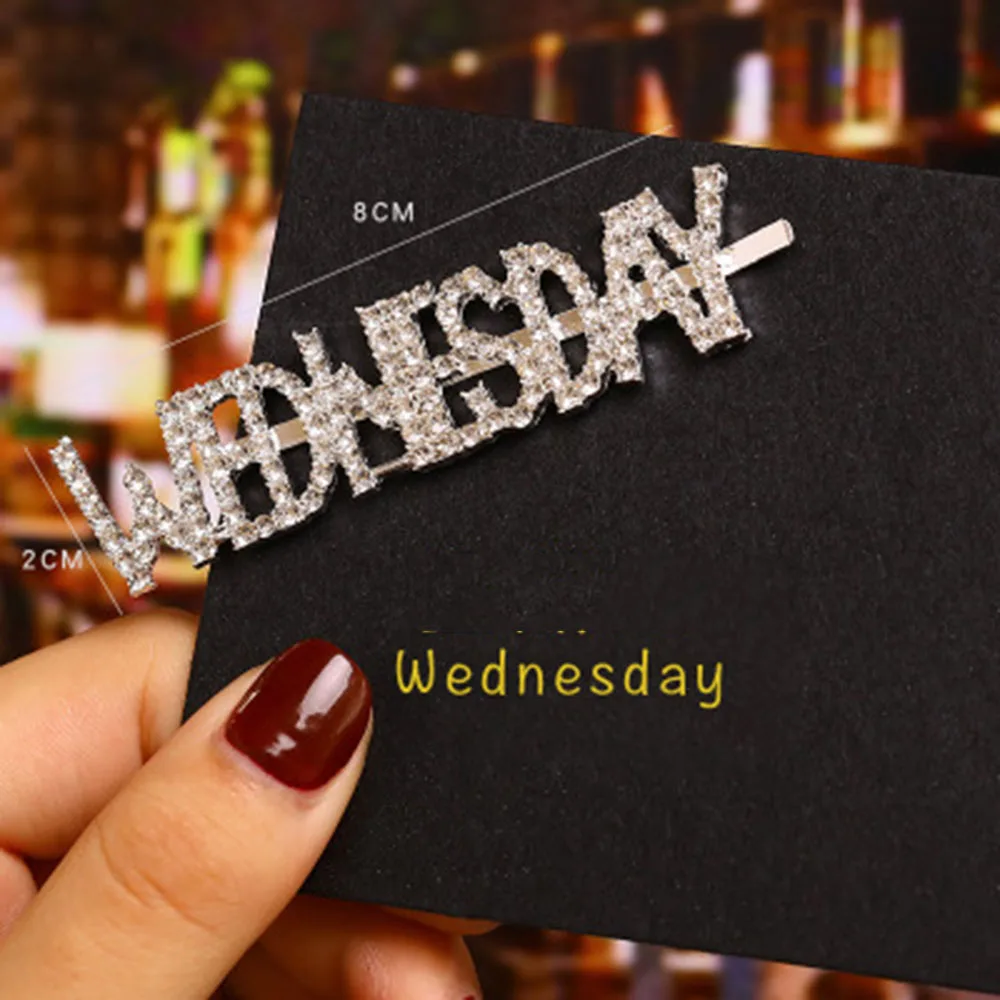 Заколка для волос с надписью сияющая неделя 1 шт.|Шпильки и заколки волос| |