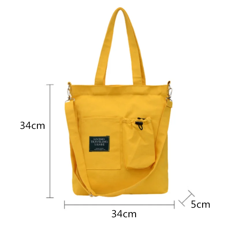 

Women Canvas Bag New Design Zipper Shoulder Bag Female Reusable Large Capacity Shopper Tote Ladies Eco Cloth Shopping Bags
