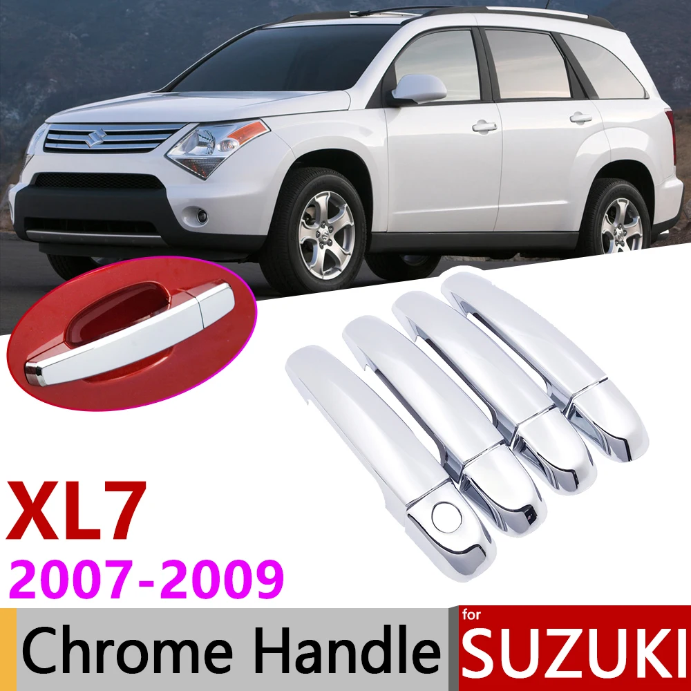 Для Suzuki XL 7 XL7 2007 2008 2009 роскошный хром наружная дверная ручка крышка наклейки на