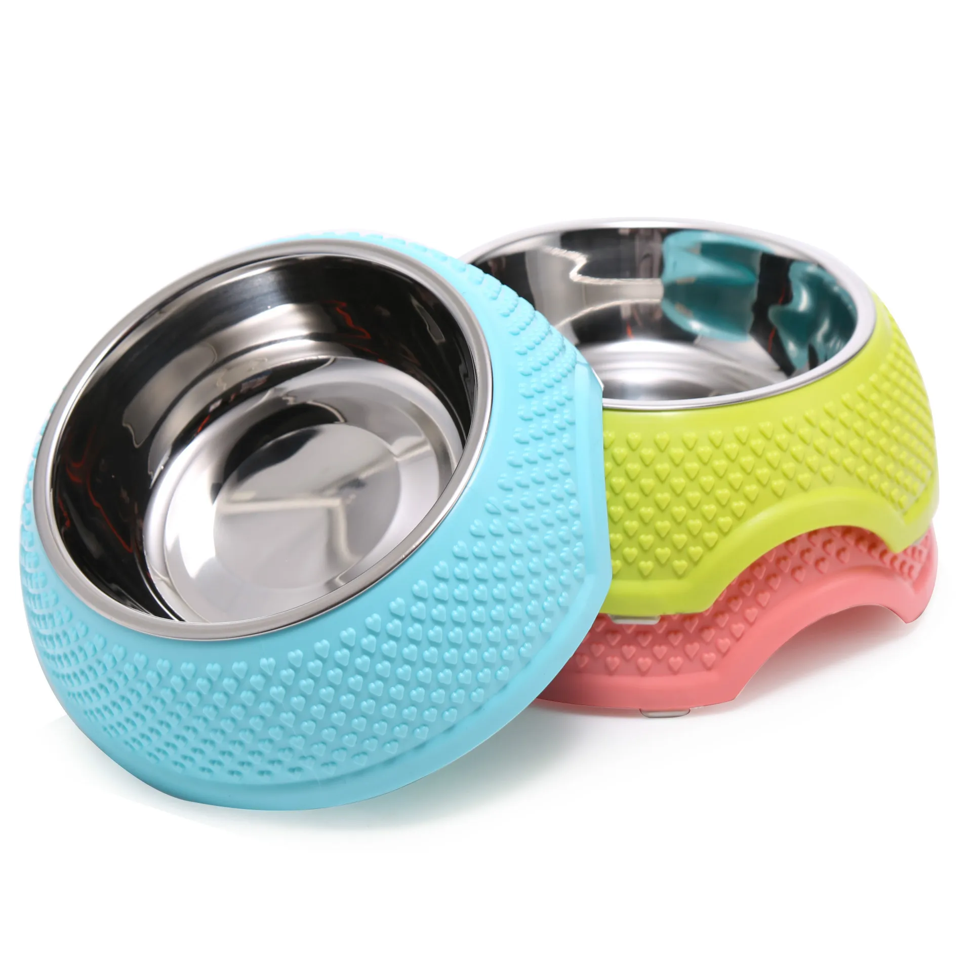 Pet Dog Cat Products Environmental ABS Stainless Steel Tough Water Food Feeder Bowl | Дом и сад