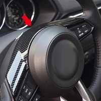 for mazda 6 atenza 2017 2018 abs carbon fiber steering wheel decorated frame cover trims car styling auto accessories 1pcs