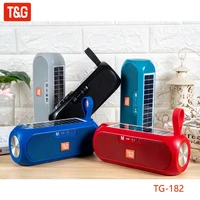 tg tg182 solar charging bluetooth speaker portable column wireless stereo music box loudspeaker outdoor waterproof speakers