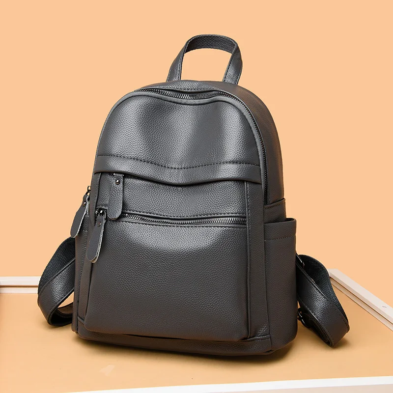 

Luxury Brand Women Backpacks Soft Leather School Backpack Tor Teenager Girls Designer Ladies Travel Backpack Sac a Dos Mochila