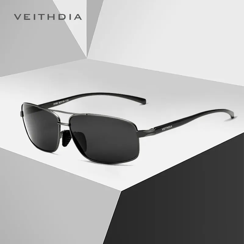 Солнцезащитные очки VEITHDIA V2458 мужские винтажные дизайнерские Квадратные
