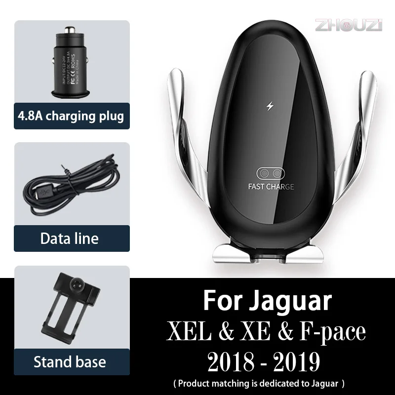 

Car Wireless Charger Car Mobile Phone Holder Mounts Gps Stand Bracket For Jaguar XE L XE F pace 2018 2019 Car Accessories