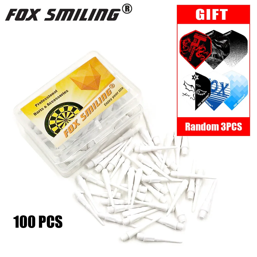 Fox Smiling 100 шт./компл. электронный Дротика s наконечник 2BA/6 мм паз с фокусным расстоянием 25 мм мягкий наконечник Дротика с Чехол посылка