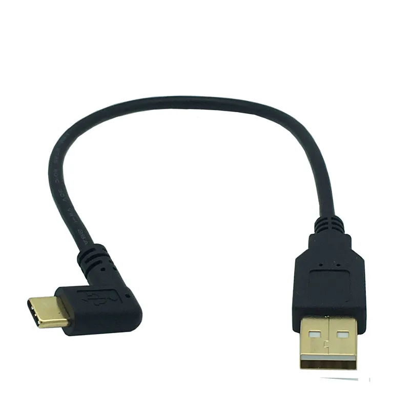 

Left & right Angled 90 Degree Gold-plated USB3.1 type-c USB Male to USB male Data Charge connector Cable 25cm for Tablet phone