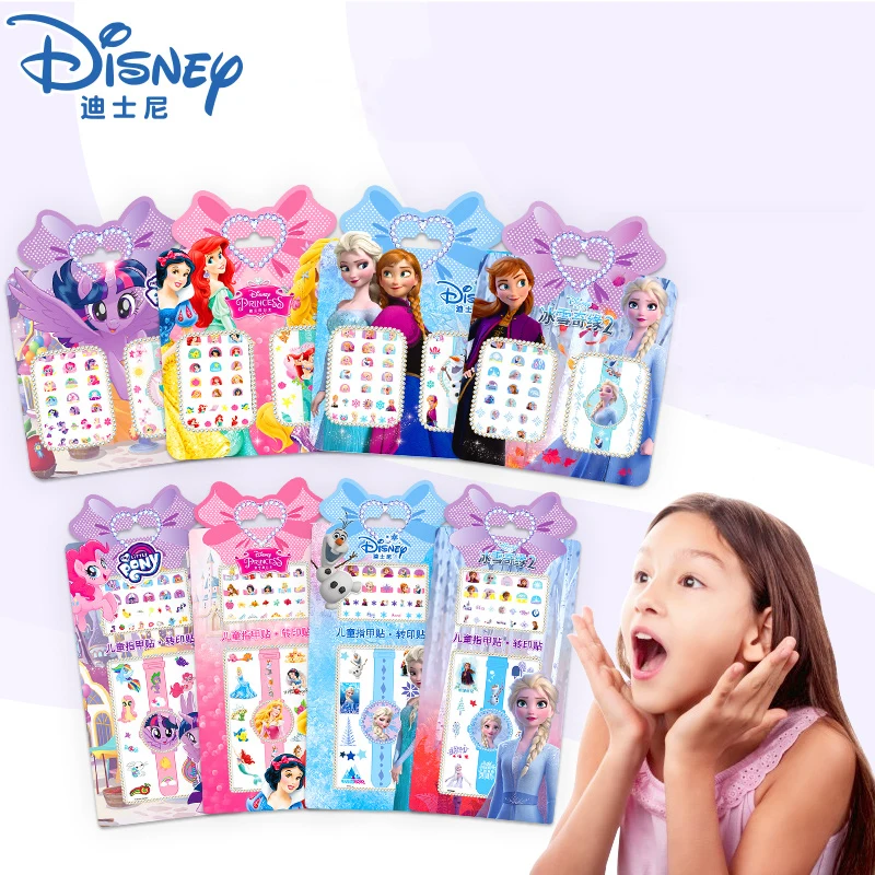 Игрушки для макияжа девочек Холодное сердце 2 Эльза и Анна наклейки ногтей Дисней