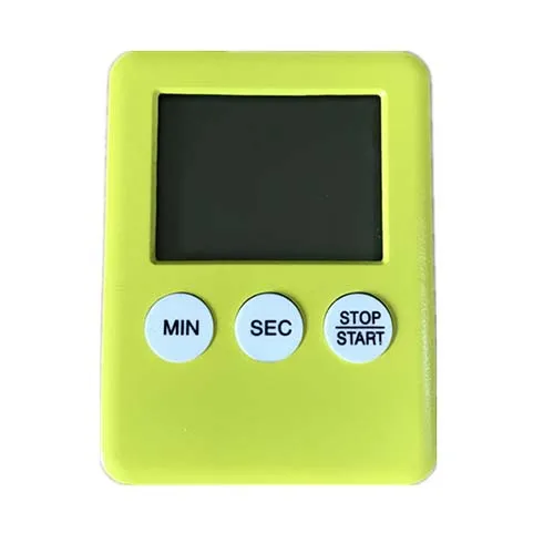 Yellow Мини ЖК-дисплей цифровой дисплей Кухня Таймер квадратный кухня обратный отсчет сигнализация с магнитом часы сна секундомер часы таймер - Цвет: Yellow