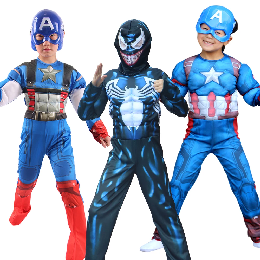 

Детский косплей на Хэллоуин, косплей, аниме, фэнтези, Человек-паук, флэш-мышечный супергерой вечерние железного воина для мальчиков и девоче...