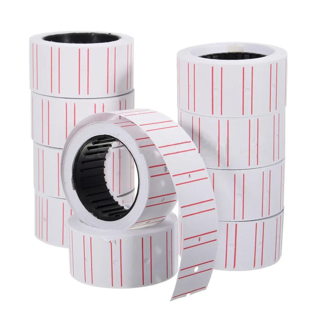 

10 Rolls (500 Labels/Roll) White Self Adhesive Price Label Tag Sticker Office Supplies 20x12mm Price Label Paper Tag Stickers