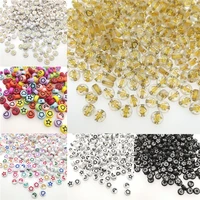 mix flower star moon heart acrylic loose spacer beads white gold black colorful round flat beads for jewelry making diy supplies
