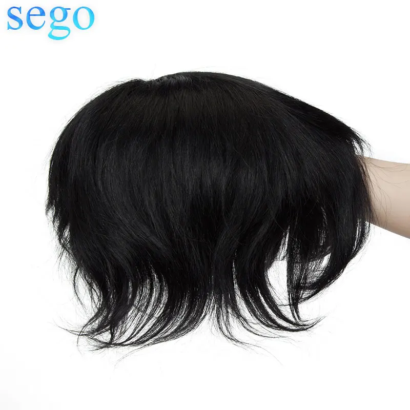 SEGO, прямые, 0,08 мм, ПУ кожа, тонкая кожа, для мужчин, Toupees, прочные, шиньоны, индийские волосы, не Реми, настоящие человеческие волосы, мужской парик, заменяет мужчин ts