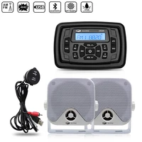 marine stereo audio boat radio bluetooth receiver car mp3 player4inch marine speakersboat usb cable for rv utv spa motorcycle