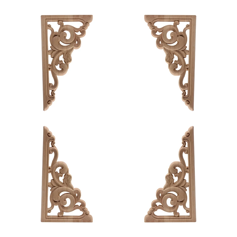 

European Decal Solid Wood Corner Flower Scarved Long Flower Piece Furniture Decorative Accessories Wholesale and Retail Large