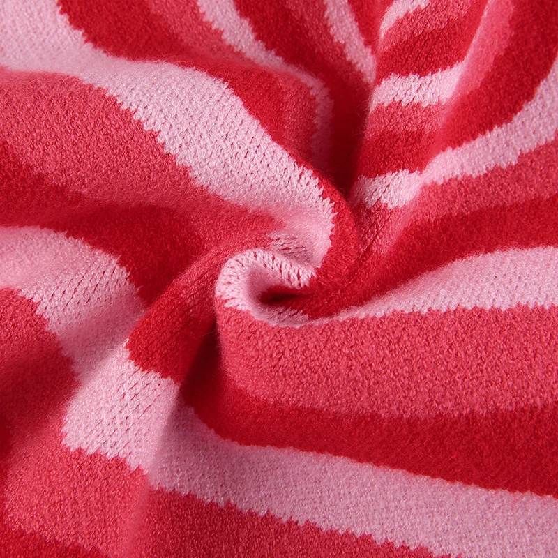 

Print Sweaters Sleeveless Heart Knitted Crop Top Women Sweater Vest Summer Pink Casual Vest Y2K Pullover Tops Fashion Knitwear