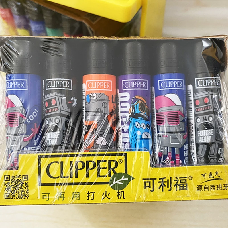 

Clipper Grinding Wheel Original Gasoline Lighter Nylon Torch Free Fire Pocket Refillable Gas Lighter Use Collection Gift 1 Box