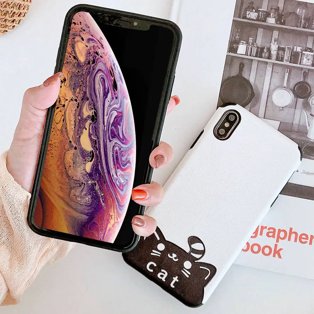 KISSCASE Cat Silicone Embossed Case For iPhone 8 7 X XS XR MAX 6 6S Chic Cute Back Cover 6s Plus CASE |