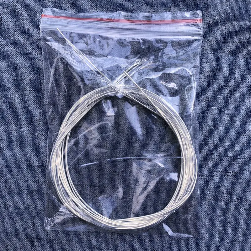 6 шт./партия гитарные струны нейлоновая молния с серебряными покрытие комплект