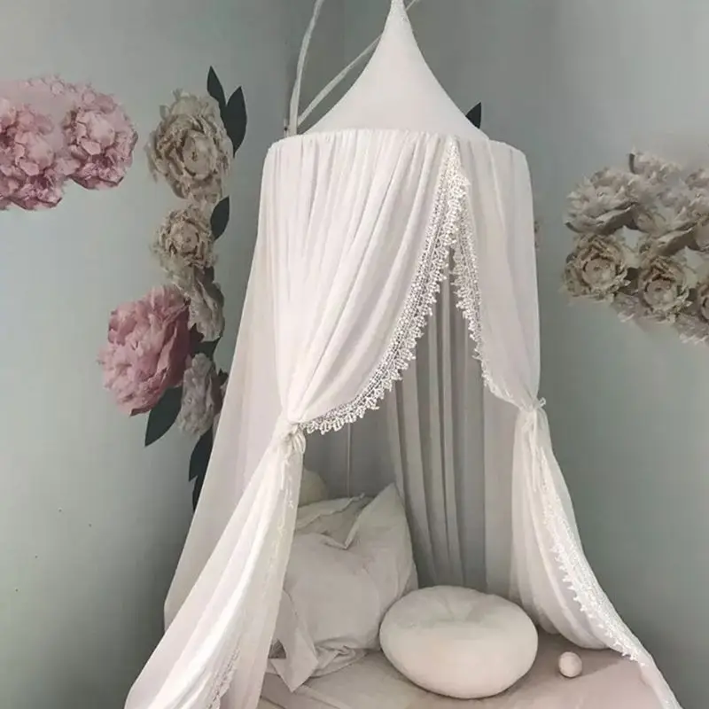 Кружевная детская кроватка балдахин накидка на кровать москитная сетка